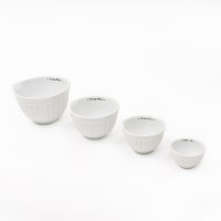 모노뜨 유니 세라믹 도자기 미니 종지 계량컵 소스 그릇 4종 세트