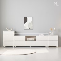 레일린 무향변도장 1500 2단 오픈 거실장 TV장 티비다이 수납장