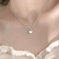 미네랄 하트 러블리 목걸이 [실버925도금]