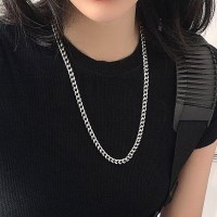 심플 꽈배기 체인 롱 목걸이