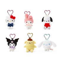 산리오 오리지널 하트 카라비너 인형 마스코트 키홀더 키링 열쇠고리