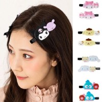 일본 수입 모모 산리오 캐릭터 롱 헤어클립 헤어핀 2개