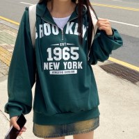 [가을코디] 브루클린 레터링 후드집업 가을 후드티 4 color