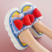 층간소음 거실 실내화 사무실 실내 슬리퍼 조리원 슬리퍼 (왕리본)