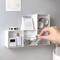 미니 무타공 다용도 정리 수납박스 벽걸이 정리함 보관함 수납함