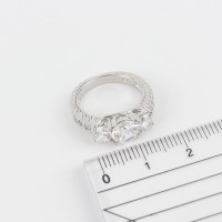 여자 실버925 지르곤 왕관 화려한 올큐빅 반지