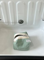 Clam round pouch _ Mint cream