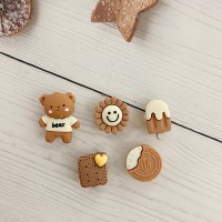 오레오쿠키 곰돌이 5pcs 지비츠 신발파츠 세트