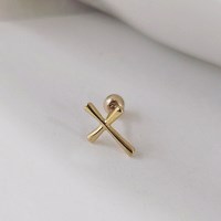 10K 십자가 피어싱
