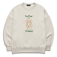 FRIEND DOGS 오버핏 맨투맨 (VLS0027) 오트밀