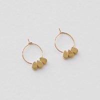 three drop ring earrings (2colors)