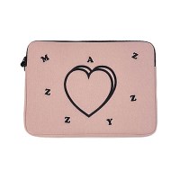 signature heart laptop pouch (indi pink)