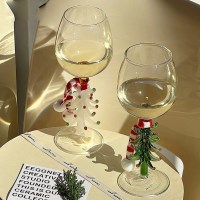 1+1 크리스마스 와인잔 홈파티 샴페인잔 (미니목도리 증정)