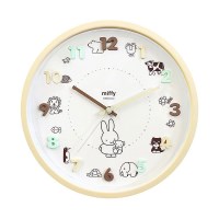 미피 저소음 입체숫자 벽시계 심플모카 Miffy