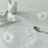 1+1 [내열유리]니코트 플리츠 찻잔 커피잔 세트