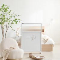 이동식우드파티션 모루유리(일반형) 800~1800 메이플 화이트