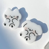 [에폭시톡] 동글댕냥 폭신 커플 우정 에폭시 스마트톡 핸드폰거치대