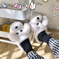3size 복실강아지 털슬리퍼 댕댕이 털실내화 거실화