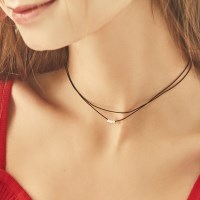 [김연아,수현,엔믹스 릴리 착용] silver triple choker-necklace