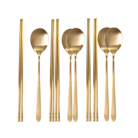 금상첨화 스텐레스 티타늄 수저세트 5P (숟가락+젓가락)