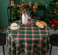 크리스마스 소품 식탁보 테이블커버 장식 레드 그린