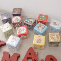 12P세트 크리스마스 산타 직사각 틴박스 선물 소품 틴케이스