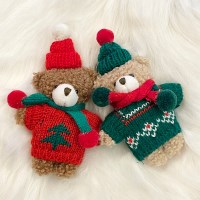 겨울니트 크리스마스 곰돌이 인형키링