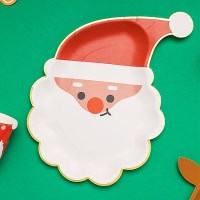 크리스마스 파티접시 산타 6개입 홈파티 테이블 꾸미기