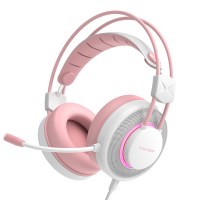N800 PINK 가상 7.1 진동 게이밍 헤드셋