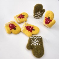 크리스마스 양모장갑 오너먼트