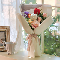 이엘 튤립 뜨개꽃 꽃다발