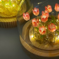 [솜씨키트] 튤립 유리돔 LED 무드등 DIY 키트