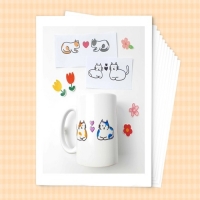 노오븐 노베이크 물전사 타투 만들기 레이저 물전사지 투명 A4 (5매)