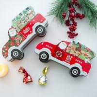 크리스마스 트럭 틴케이스 자동차 19x11x6cm 산타 철제케이스