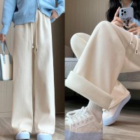 여자 겨울 실내복 기모 골덴 허리밴딩 팬츠