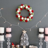 동글동글 크리스마스 펠트 리스 - 장식 소품