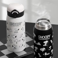 snoopy 스누피 원터치 잠금장치 스테인리스 텀블러 420ml