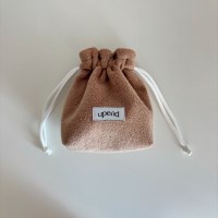 terry string pouch (cocoa)