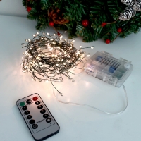 LED 그린 지네전구 건전지형 크리스마스 트리전구