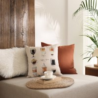 커피타임 쿠션커버 3type