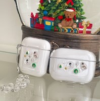 handmade]merry winter 레진 에어팟케이스 버즈 키링