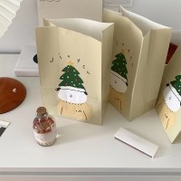 겨울 감성 트리 디자인 종이 봉투 페이퍼 구디백 5개입 선물 포장
