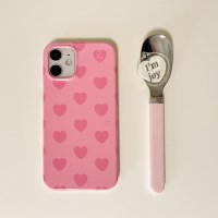 하트,하트 유광 슬림 하드 핸드폰 케이스