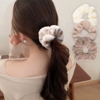 3개세트 겨울 털 곱창밴드 폼폼 헤어 스크런치 곱창머리끈 스크런치