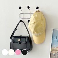 6구 미니 컬러볼 코트랙 후크 무타공 모자걸이 벽행거 거치대4colors