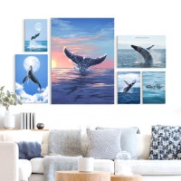 바다 고래 그림 36종 행운 풍수 돌고래 캔버스 [P형 21번~36번]