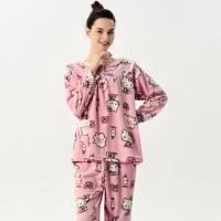 홈웨어 여성수면잠옷 극세사 겨울 산리오 키티파자마