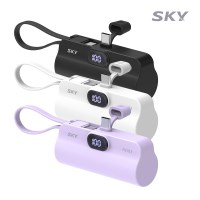 필 2in1 LED 도킹형 미니 보조배터리 5000mAh C타입/아이폰 X13