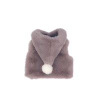 [MONCHOUCHOU] Bobble Fur Crop Vest Choco