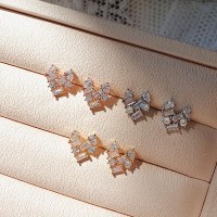 여자 실버 러블리 미니 하트 이어링 귀걸이